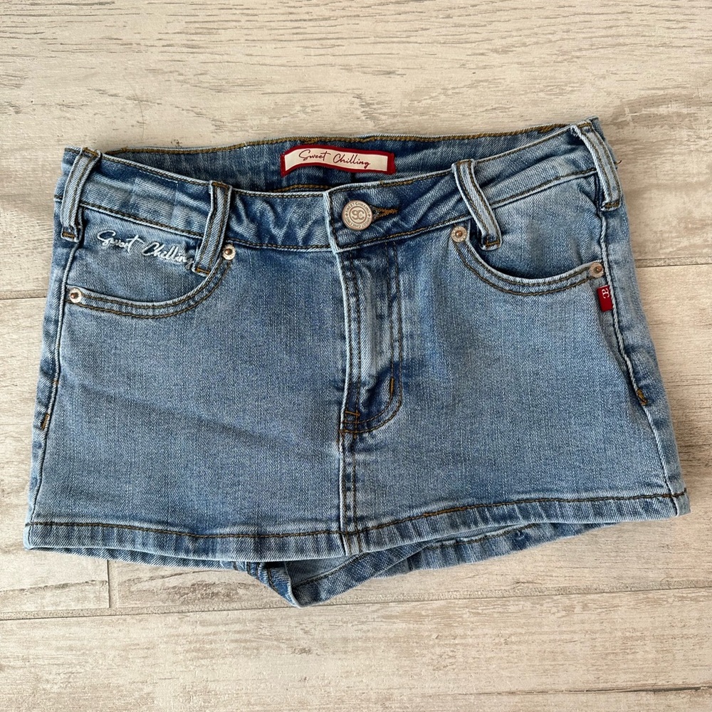 Denim Mini Skort